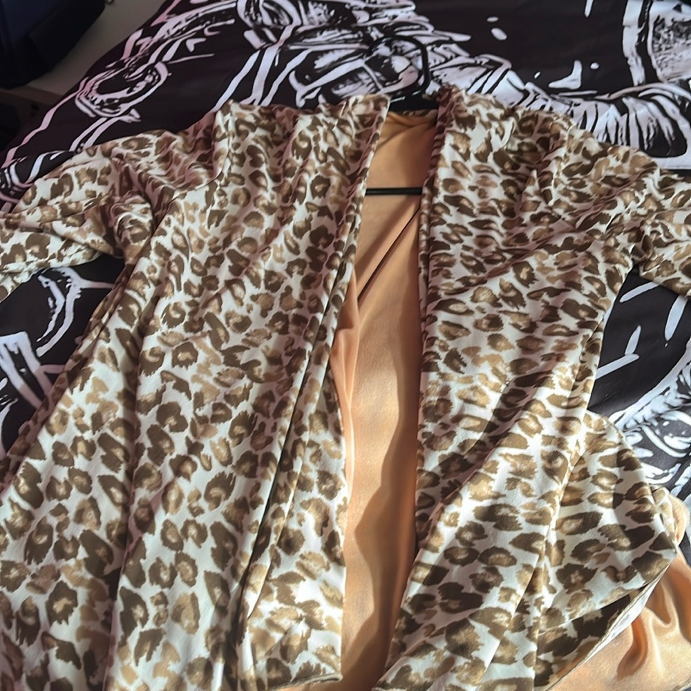 Cheetah Print Cardigan Size Small